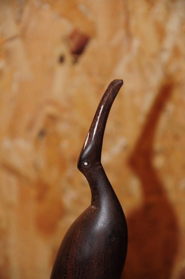 Carved Wooden Stork / Crane Figurines 20cm tall (A03.02) - Image 4