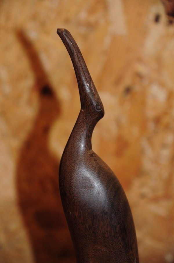 Carved Wooden Stork / Crane Figurines 20cm tall (A03.02) - Image 2