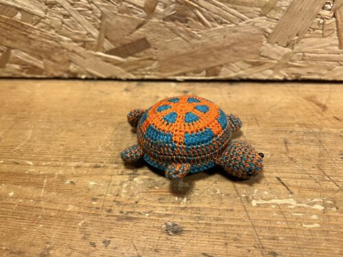 Turtle Tape Measure Crocheted Spring Crochet knitting sewing Green Blue