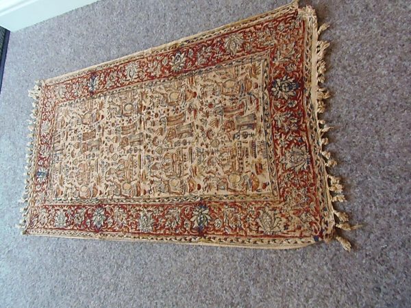 Vintage oriental Prayer Islamic prayer Rug 100% cotton - 90 x 50cm - Image 4