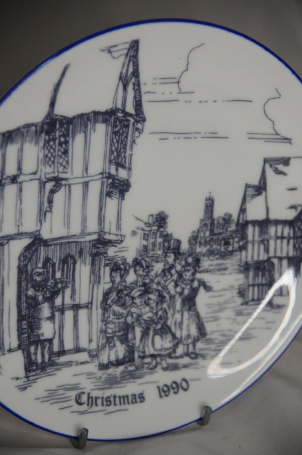 Coalport Christmas 1990 Wallace Arnold Plate 17cm - gift - Image 4