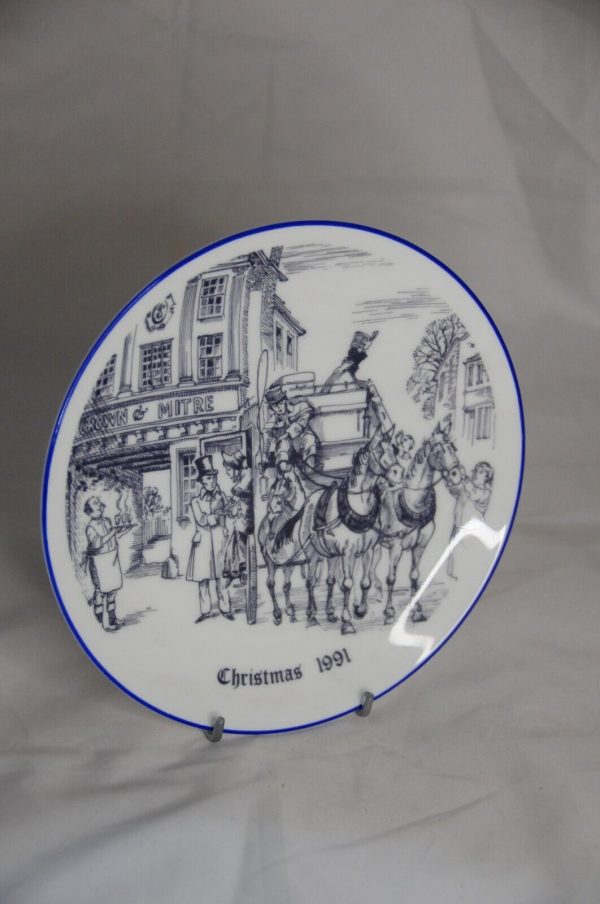 Coalport Christmas 1991 Wallace Arnold Plate 17cm - gift - Image 3
