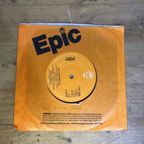 ABBA take a chance on me 7" Vinyl Records EPC 5950 /pen on sleeve
